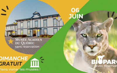 6 juin · Visite gratuite du Musée et du Bioparc