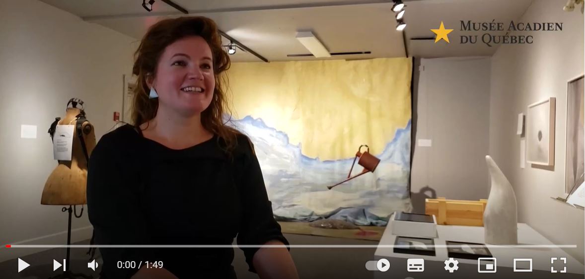 Maryse Goudreau - vernissage exposition temporaire « Retourner à l'eau » au Musée acadien du Québec.