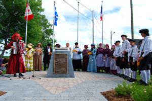 Mémorial aux pionniers Acadiens à Saint-Alexis-de-Matapédia en Gaspésie. 