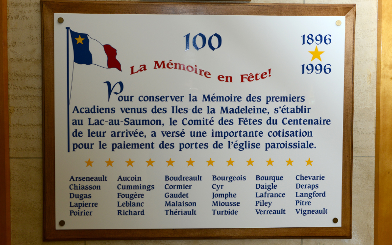 Plaque commémorative - église de Saint-Edmond