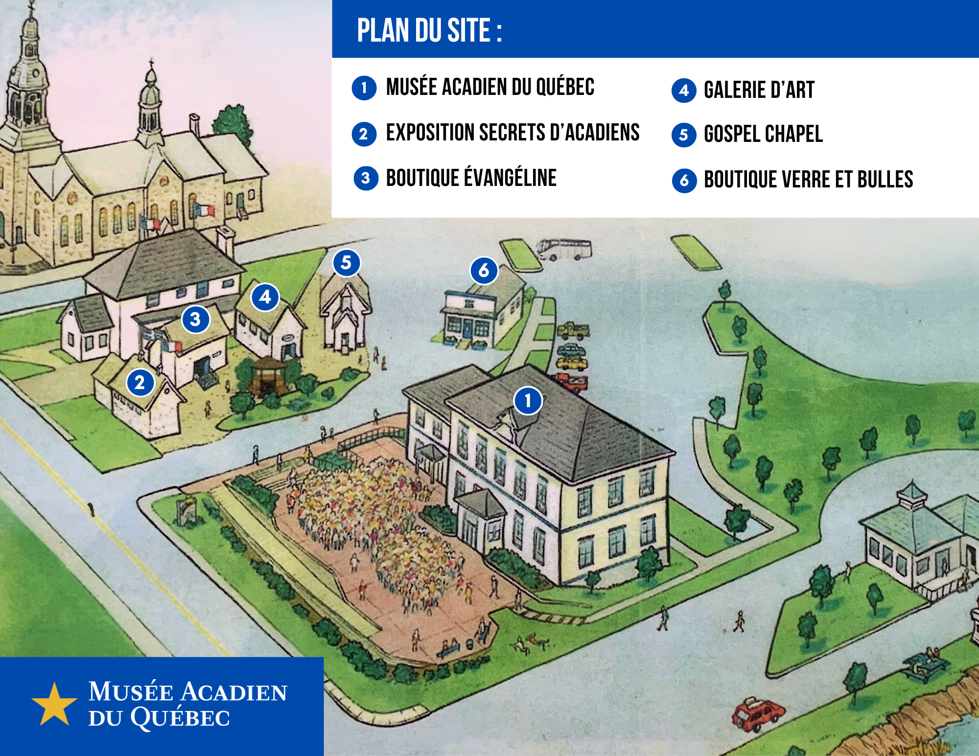 Plan du site Plan du site du Musée acadien du Québec