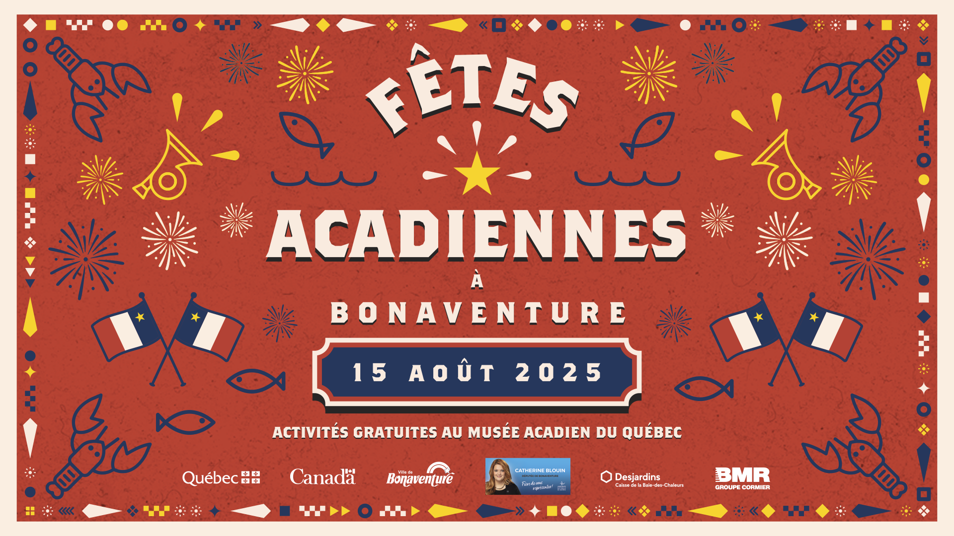 Fêtes acadiennes à Bonaventure, 15 août 2025.
