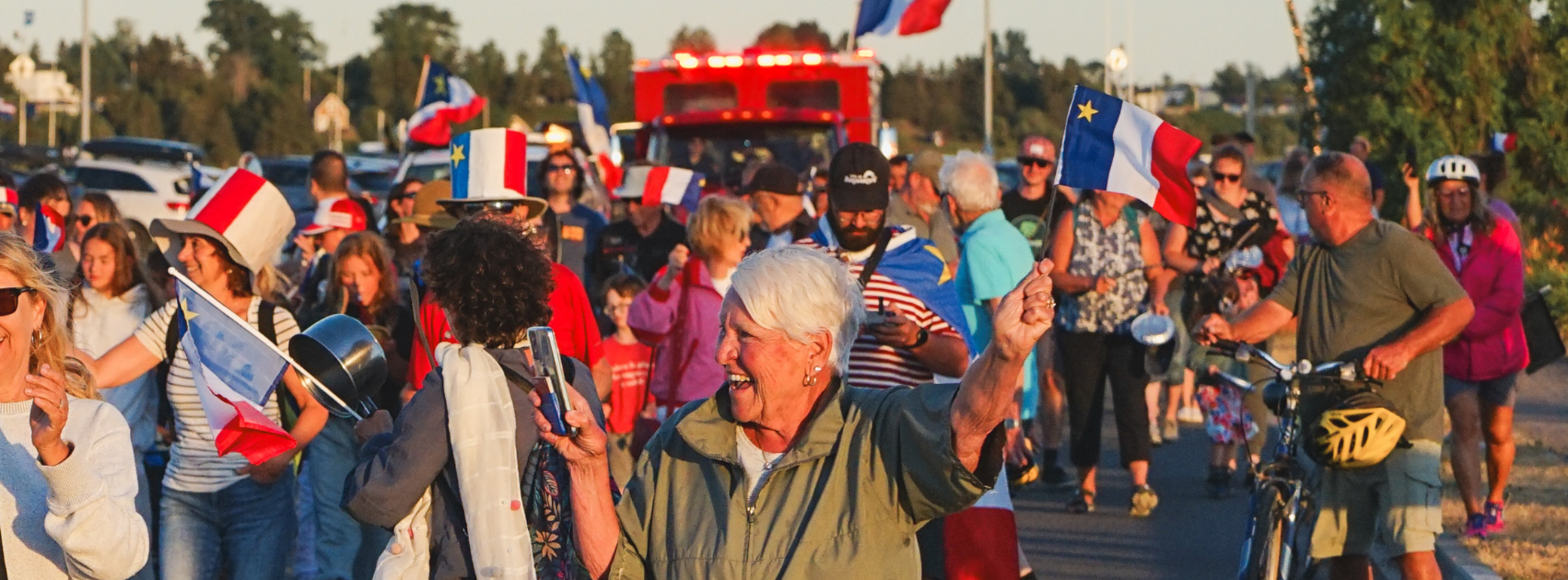 Fêtes acadiennes à Bonaventure, en Gaspésie. Événement célébrant la Fête nationale de l'Acadie.